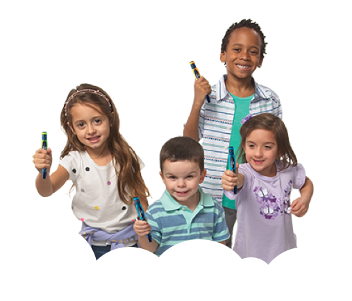 4 children holding FlexPro® pens